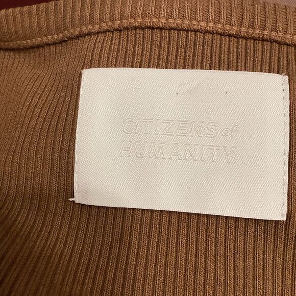 Citizens of Humanity Parie Twist Top Brown Neutral Blouse Women’s Size M - Picture 12 of 13